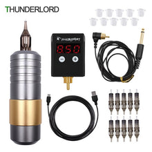 Load image into Gallery viewer, Complete Tattoo machine kit 4.5w Coreless motor Tattoo pen wireless/Adapter tattoo Power tattoo machine Set W/ Needle For Tattoo