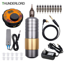 Load image into Gallery viewer, Complete Tattoo machine kit 4.5w Coreless motor Tattoo pen wireless/Adapter tattoo Power tattoo machine Set W/ Needle For Tattoo